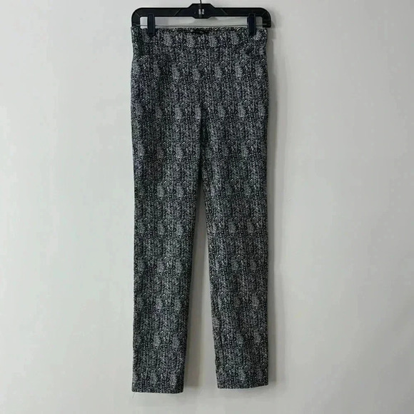 89th & Madison Black and White Print Pull On Pants Size S - Picture 1 of 8